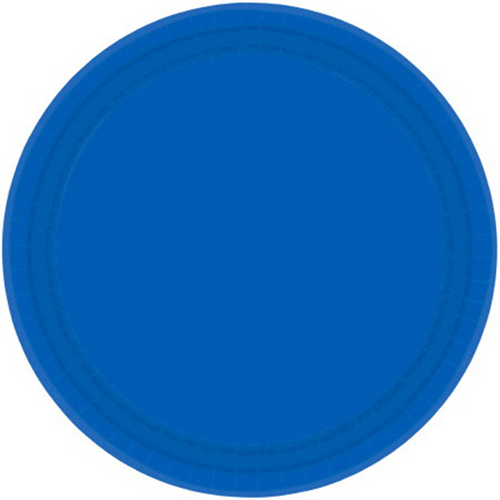 Ppr Plates 9in/23cm Rnd 20CT-Bright Royal Blue