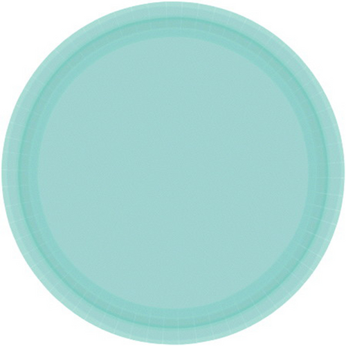 Ppr Plate 10in/26cm Rnd 20PK Robins Egg Blue