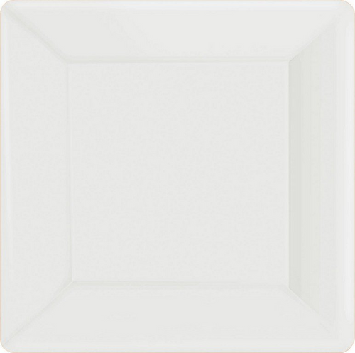 Ppr Plates 10in/26cm Squ 20CT- Frosty White