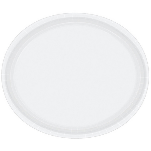 Ppr Plates Oval 30cm Frosty White