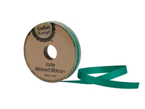 RIBBED JADE RIBBON 10MMX5M