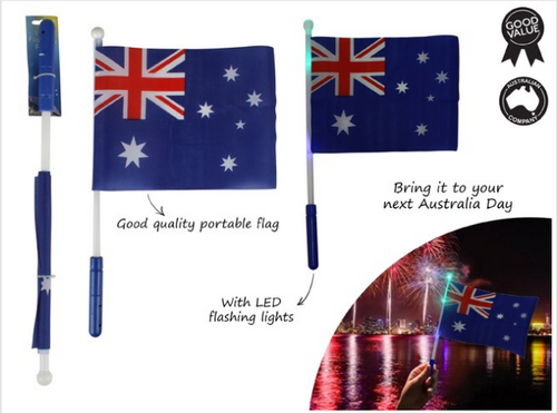 AUSSIE DAY LED FLASHING FLAG  43 L X 28 W