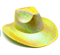 Metallic Cowboy Hat (White) - Discount 
