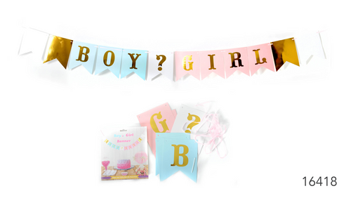 Boy or Girl Garland Gender reveal party