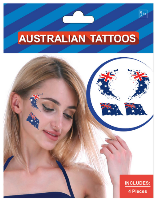 Australian Face Tattoos (4pcs)