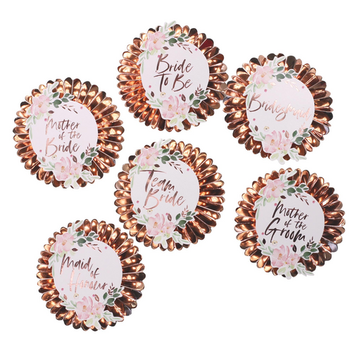 GR Floral Hen Party Badges