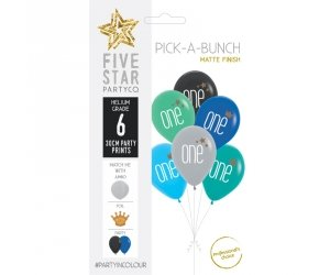 PICK-A-BUNCH One Crown/Stars 30cm Asst 6pk