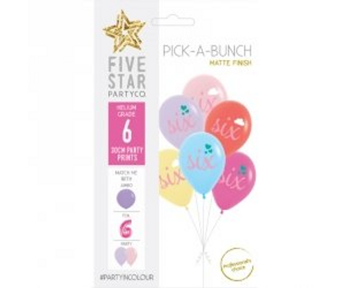 PICK-A-BUNCH Six Cloud/Hearts 30cm Asst 6pk