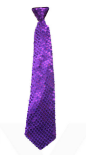 Sequin Tie (Purple)