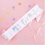 Pastel Party "It's My Birthday" Sash