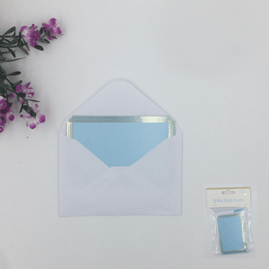 3pk BIue Mini Blank Cards with envelopes (6cm x 9cm)