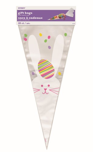 20 CONE CELLO BAGS - BUNNY