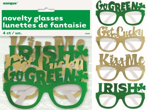 4 FOIL PARTY GLASSES - ST PATS