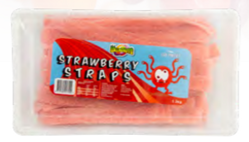 Strawberry Sour Straps 1.2kg 150pcs