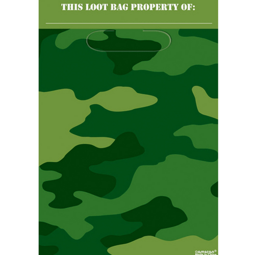 Camouflage Loot Bags 8pk
