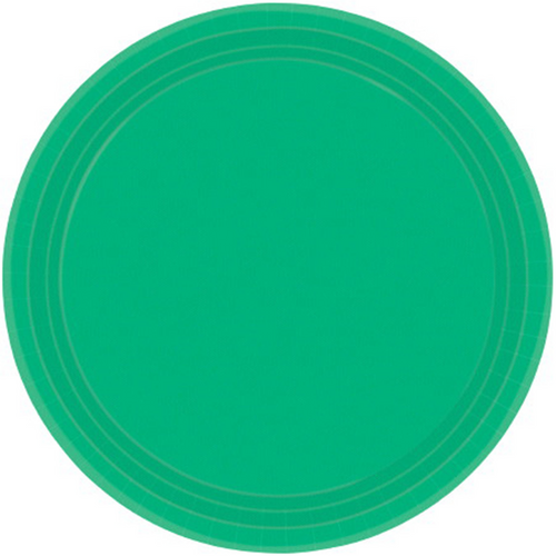 Ppr Plates 10.5in/26.6cm Rnd 20CT-Festive Green