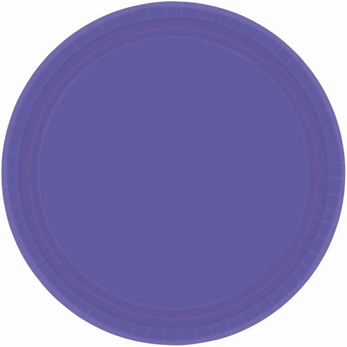 Ppr Plates 9in/23cm Rnd 20CT-New Purple