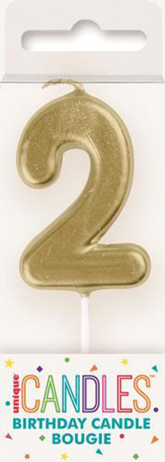 MINI GOLD NUMERAL CANDLE - 2