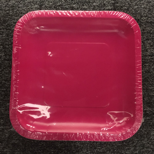 Ppr Plate 7in/17cm Squ - Hot Magenta