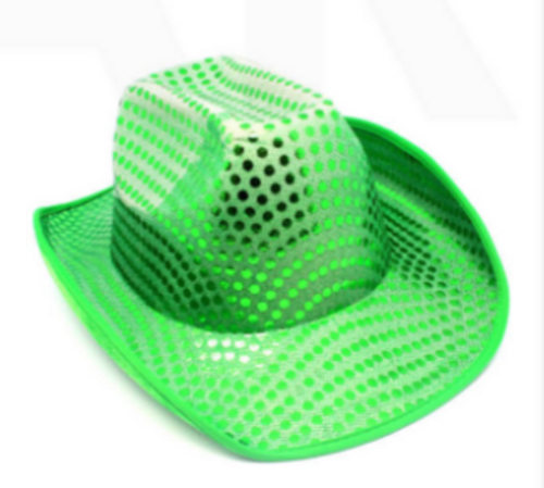 Sequin Cowboy Hat (Green)