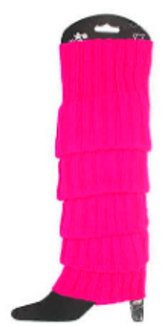 Plain Leg Warmer (Chunky Knit) (Hot Pink)