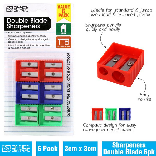 Sharpener Double Blade 6pk