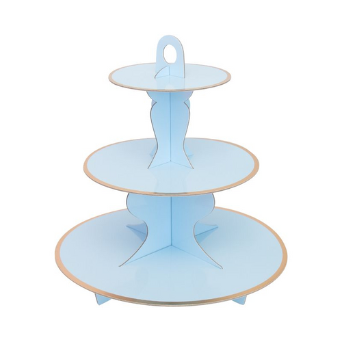 Blue cake Stand(Gold foil edge)