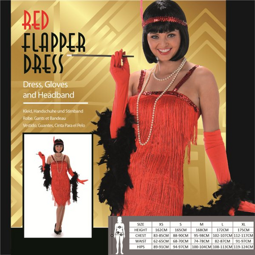 RED FLAPPER DRESS 