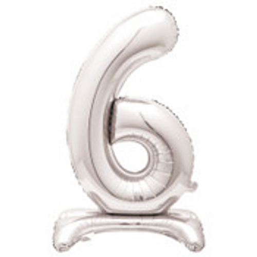 30" SILVER FOIL STANDING NUMBER BALLOON-6