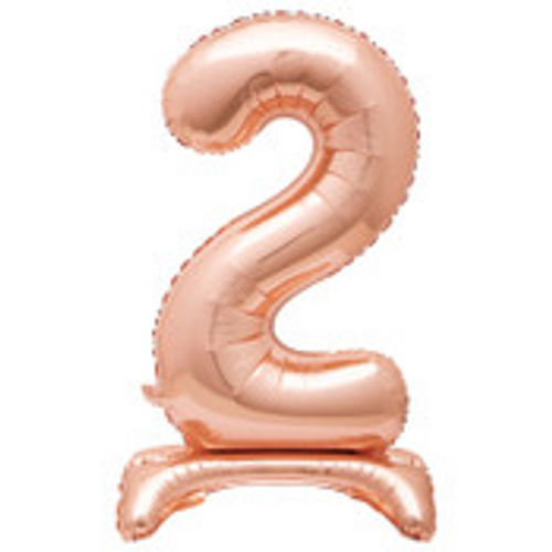 30" ROSE GOLD FOIL STANDING NUMBER BALLOON-2
