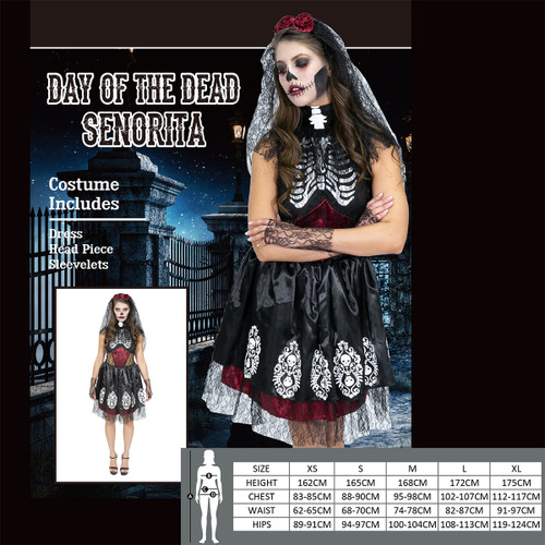 DOTD SENORITA COSTUME-2A SIZE (MED & LRG)