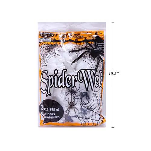 HWEEN SPIDERWEB W/6 SPIDERS 3OZ HWEEN SPIDERWEB W/6 SPIDERS 3OZ