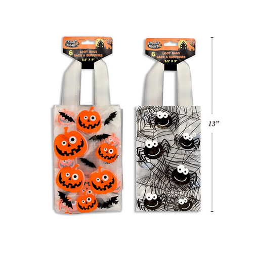 HWEEN TRICK OR TREAT BAGS 6PK 14X20CM HWEEN TRICK OR TREAT BAGS 6PK 14X20CM