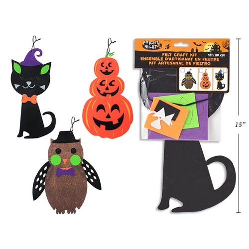 HWEEN FELT CRAFT KIT 3ASST DESIGNS 38CM 1PC HWEEN FELT CRAFT KIT 3ASST DESIGNS 38CM 1PC