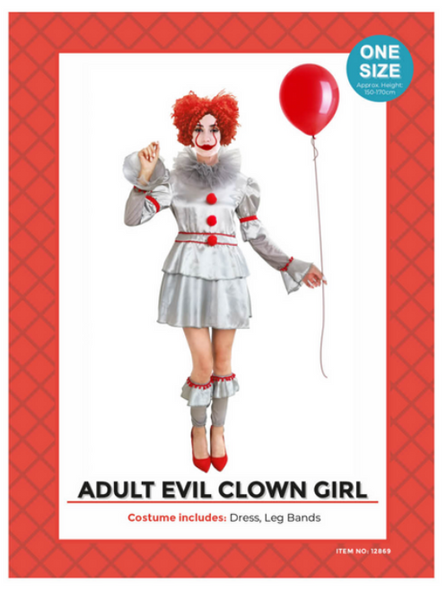 Adult Killer Clown Lady Costume Adult Killer Clown Lady Costume