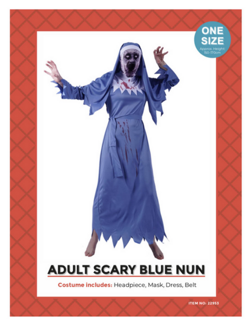 Adult Scary Blue Nun Costume Adult Scary Blue Nun Costume