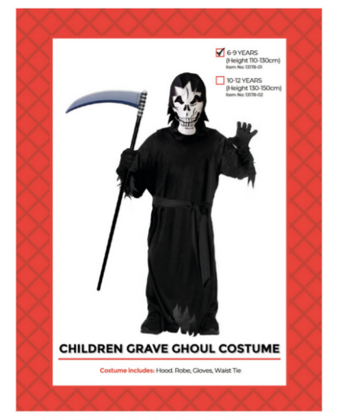Children Grave Ghoul Costume (6-9 years)