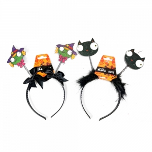 ASSD WITCH, CAT, WITCH HEADBAND W/ HEADER CARD 1PC ASSD WITCH, CAT, WITCH HEADBAND W/ HEADER CARD 1PC