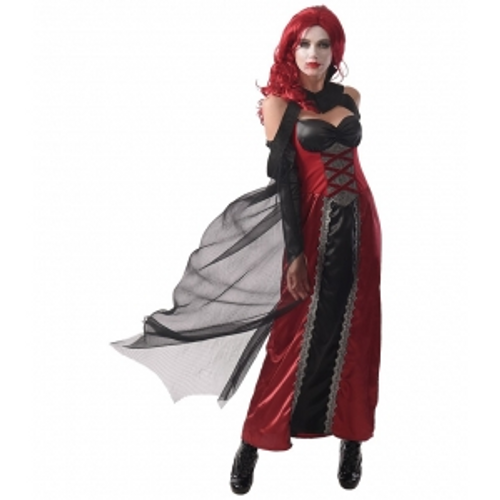 SEXY VAMPIRESS COSTUME, CAPE DRESS