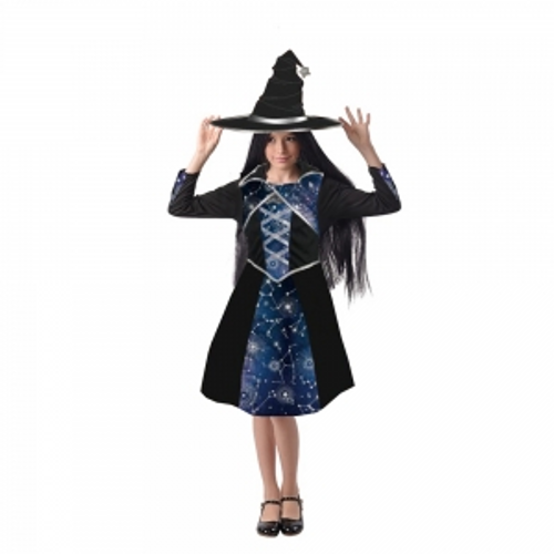 GIRLS GALAXY WITCH, DRESS , HAT