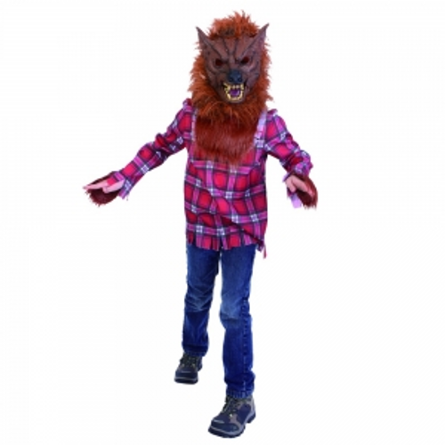 BOYS WAREWOLF COSTUME , SHIRT, MASK