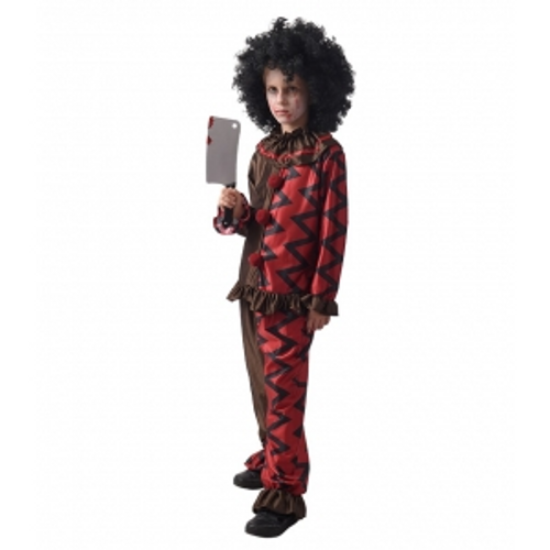 BOYS CREEPY CHEVRON CLOWN COSTUME COLLAR SHIRT PANTS BOYS CREEPY CHEVRON CLOWN COSTUME COLLAR SHIRT PANTS