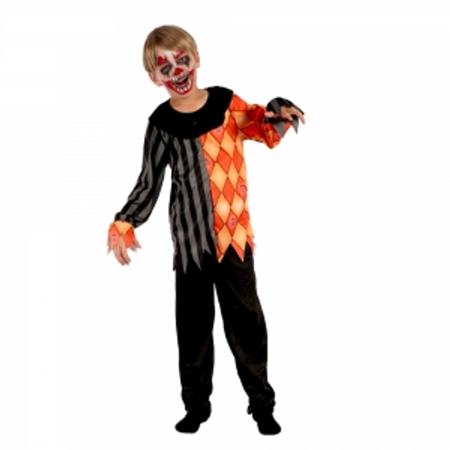 BOYS ORANGE EVIL CLOWN , SHIRT, PANTS BOYS ORANGE EVIL CLOWN , SHIRT, PANTS