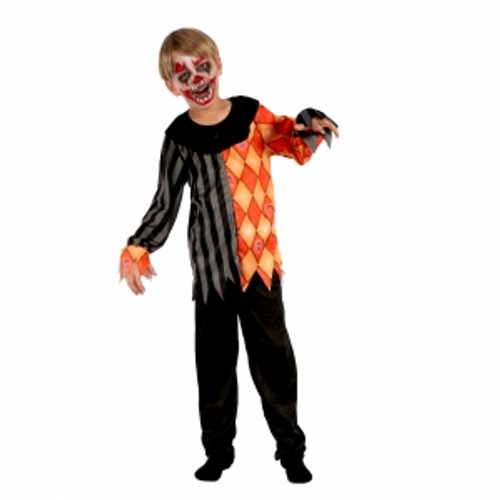 BOYS ORANGE EVIL CLOWN , SHIRT, PANTS