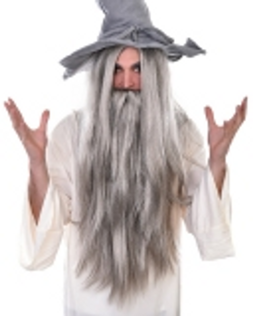 Wizard Wig and Beard White Wizard Wig and Beard White