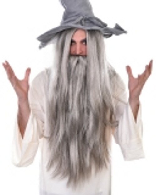 Wizard Wig and Beard White