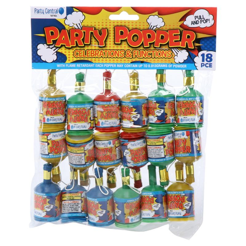 Party Poppers 18pk