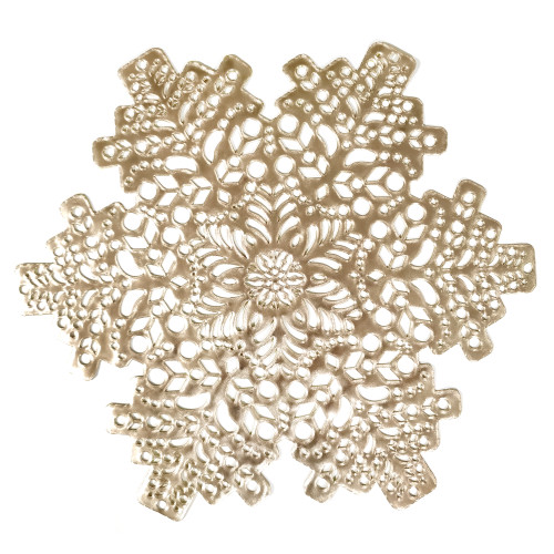 CHAMPAGNE SNOWFLAKE PLACEMAT 43CM