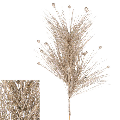 GLITTER STEM CHAMPAGNE 65CM