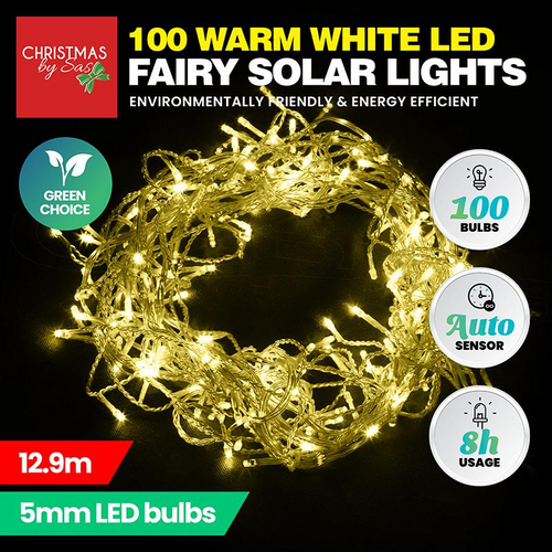 Light Solar Fairy 12.9m 100pk Warm White
